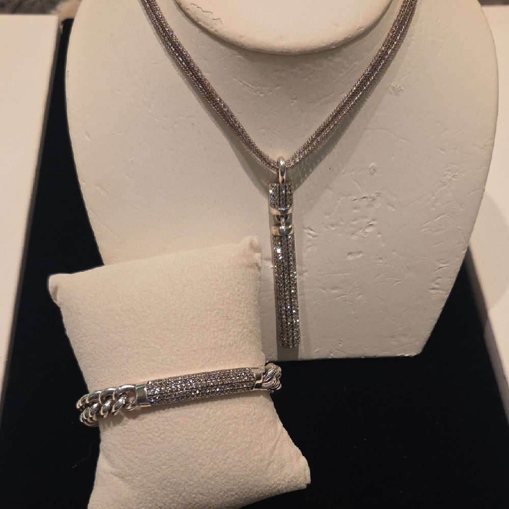 Brighton Silver Necklace and Bracelet Set